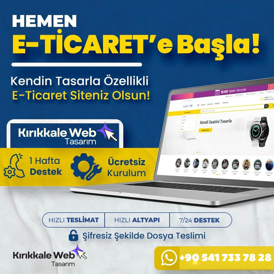 E-Ticaret Yazılımı v8<br>(Ürün Tasarla)